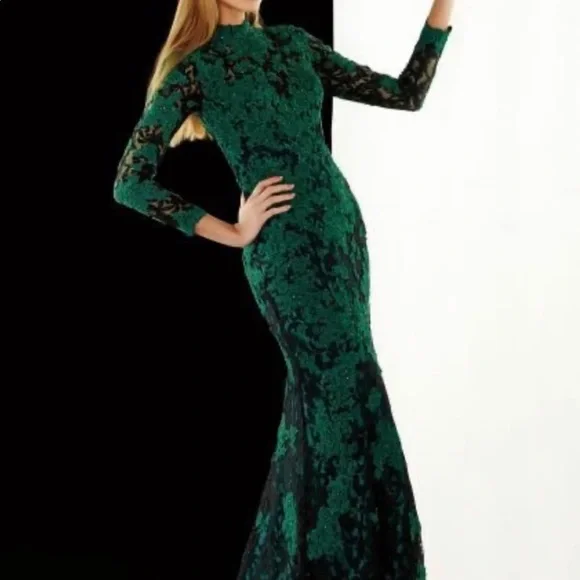 Alyce claudine green lace dress - Picture 1 of 10